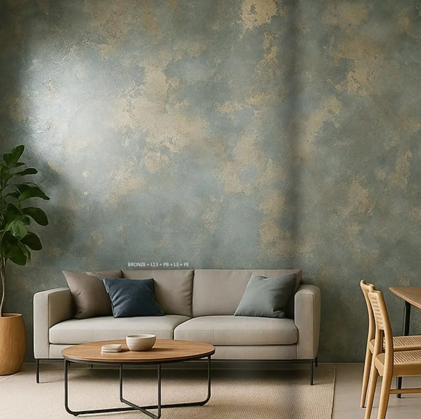 Archimetal Brass and Patina Blue - Stucco Veneziano UK